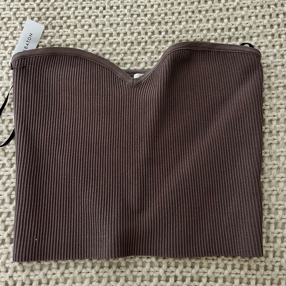 Aritzia Sculpt knit sweetheart crop
